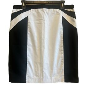 Express Black and White Panel Pencil Skirt